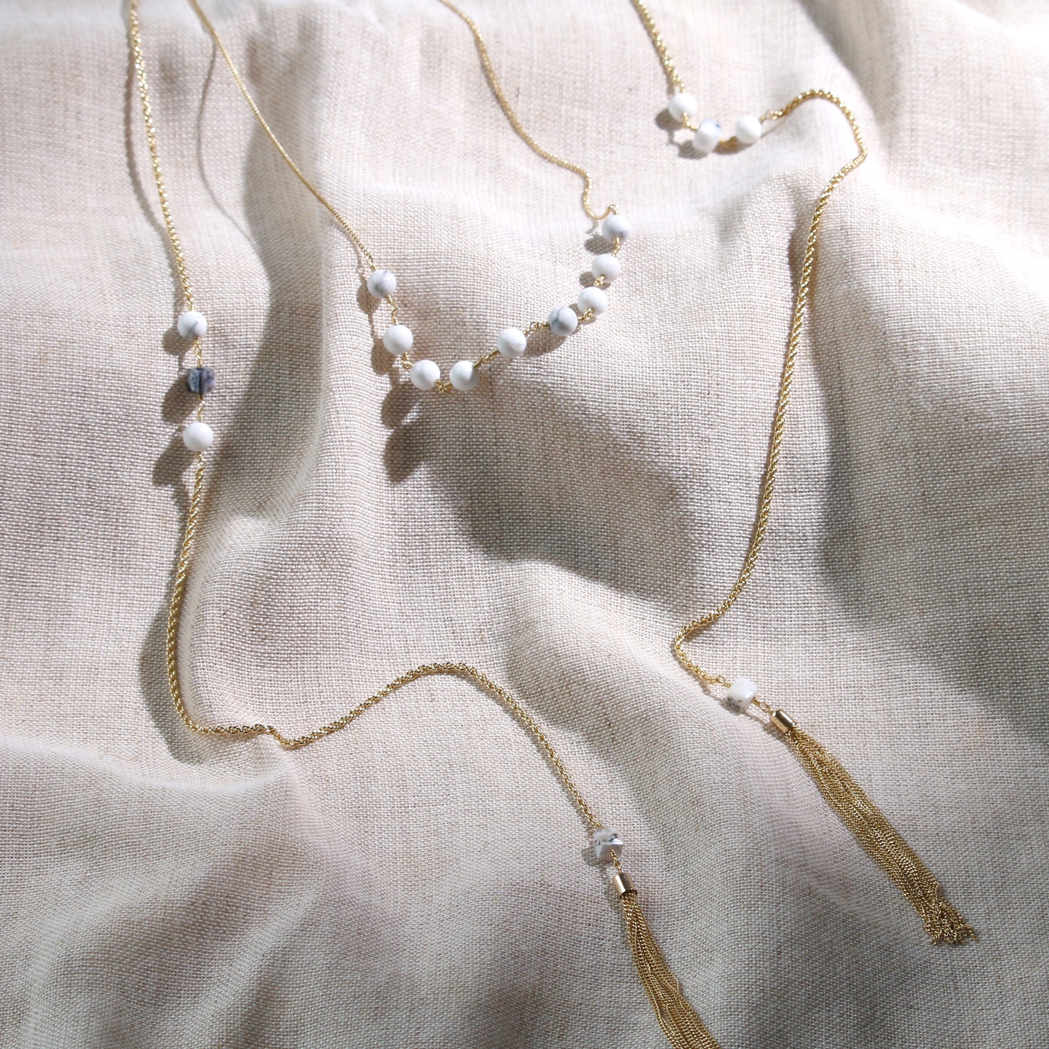 3WAY necklace using Haulite x Dendritic Opal
