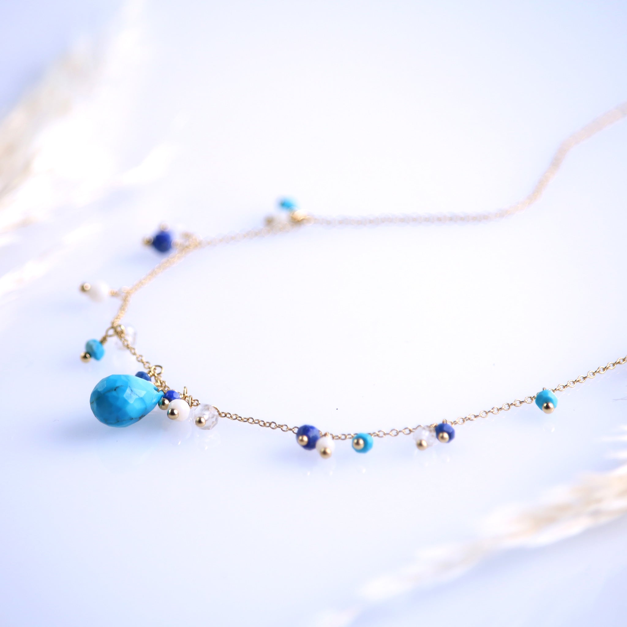 Turquoise x Moonstone x Lapis Lazuli x Crystal Necklace