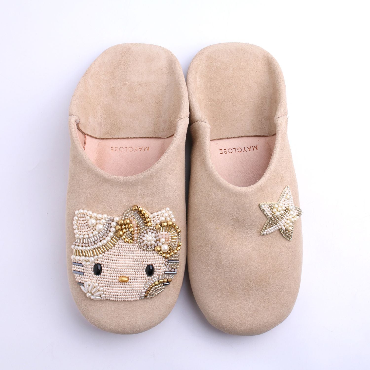 ハローキティ ビーズ刺繍バブーシュ