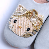 ハローキティ ビーズ刺繍バブーシュ