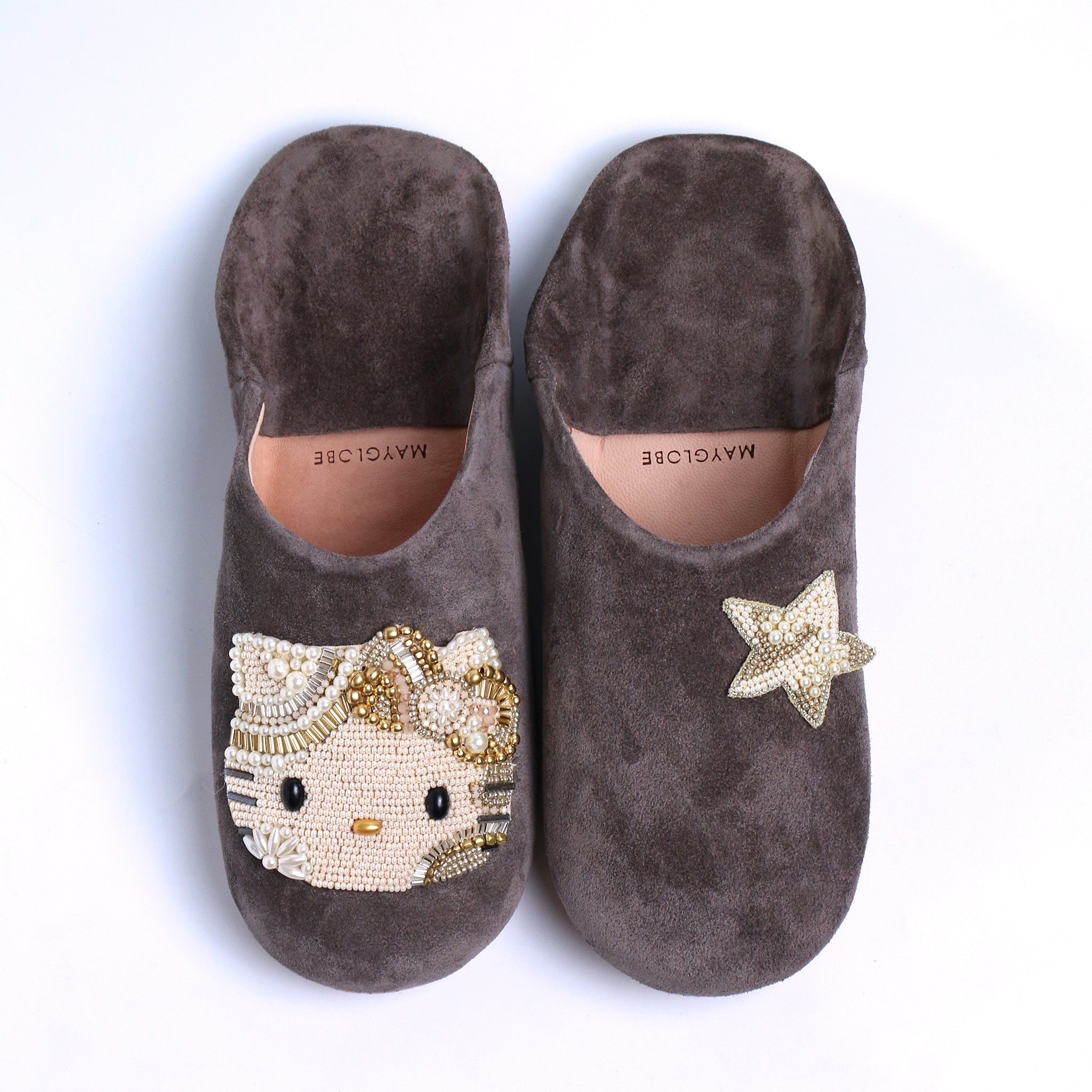 ハローキティ ビーズ刺繍バブーシュ