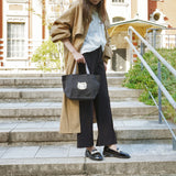 ハローキティ　ストライプ柄舟形トートバッグ