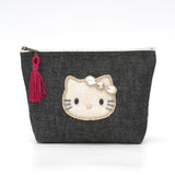 ハローキティ ブラックデニムポーチ
