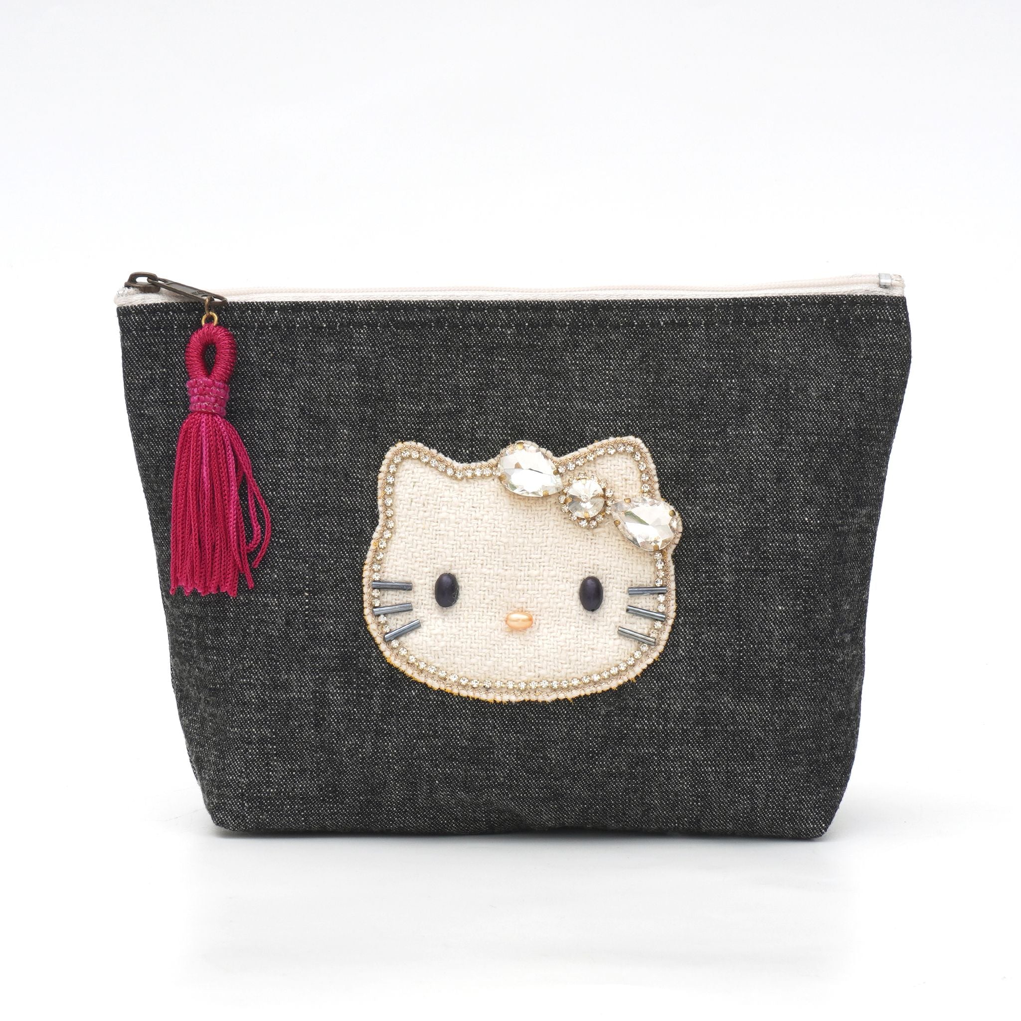ハローキティ ブラックデニムポーチ