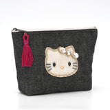 ハローキティ ブラックデニムポーチ