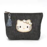 ハローキティ ブラックデニムポーチ