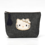 ハローキティ ブラックデニムポーチ
