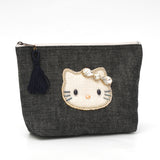 ハローキティ ブラックデニムポーチ