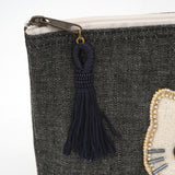 ハローキティ ブラックデニムポーチ