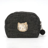 ハローキティ ブラックデニムボックスポーチ