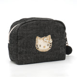 ハローキティ ブラックデニムボックスポーチ