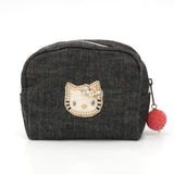 ハローキティ ブラックデニムボックスポーチ