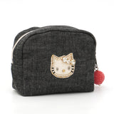 ハローキティ ブラックデニムボックスポーチ