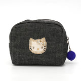 ハローキティ ブラックデニムボックスポーチ