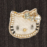 HelloKitty ヘリンボーンデニムボックスポーチ