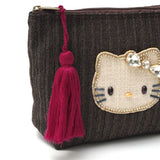 HelloKitty ヘリンボーンデニムポーチ