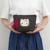 HelloKitty ヘリンボーンデニムポーチ