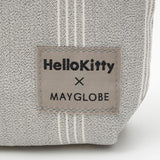 HelloKitty グレーストライプ舟形ポーチ