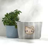 HelloKitty グレーストライプ舟形ポーチ