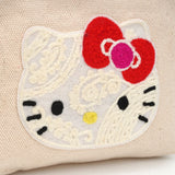HelloKitty 機械刺繍キャンバスポーチＭ