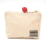 HelloKitty 機械刺繍キャンバスポーチＭ