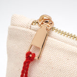 HelloKitty 機械刺繍キャンバスポーチＬ