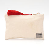 HelloKitty 機械刺繍キャンバスポーチＬ