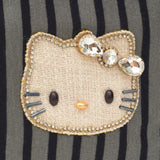 HelloKitty ストライプポーチグレー