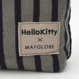 HelloKitty ストライプポーチグレー