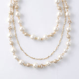 Cotton Pearl x Chain 3rd Way Necklace