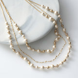 Cotton Pearl x Chain 3rd Way Necklace