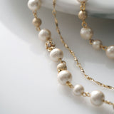 Cotton Pearl x Chain 3rd Way Necklace