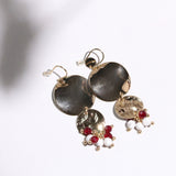 Hook earrings for color chrain sedney, Howlite and metal motifs