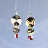 Hook earrings for color chrain sedney, Howlite and metal motifs