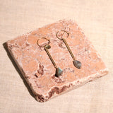 Simple hoop earrings for Labradorite and metal parts