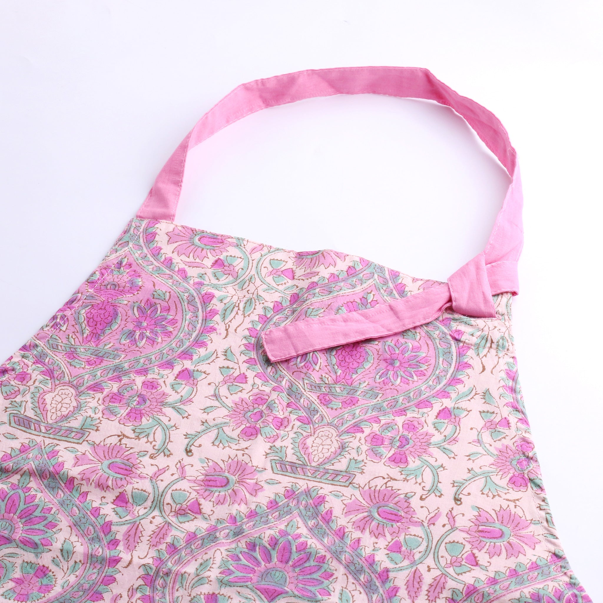 ブロックプリントエプロン