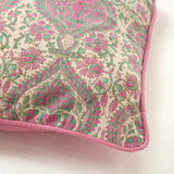 ブロックプリントクッションカバー