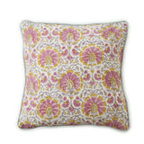 ブロックプリントクッションカバー