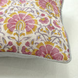 ブロックプリントクッションカバー