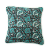 ブロックプリントクッションカバー