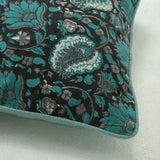 ブロックプリントクッションカバー