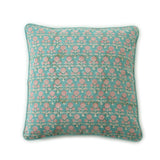 ブロックプリントクッションカバー