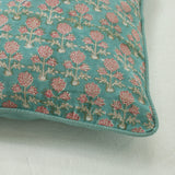 ブロックプリントクッションカバー