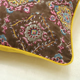 ブロックプリントクッションカバー