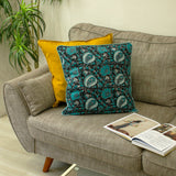 ブロックプリントクッションカバー