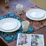 ブロックプリントテーブルマット