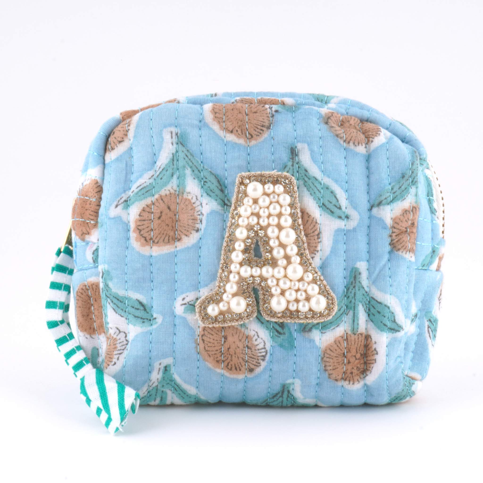 ブロックプリントポーチ｜A