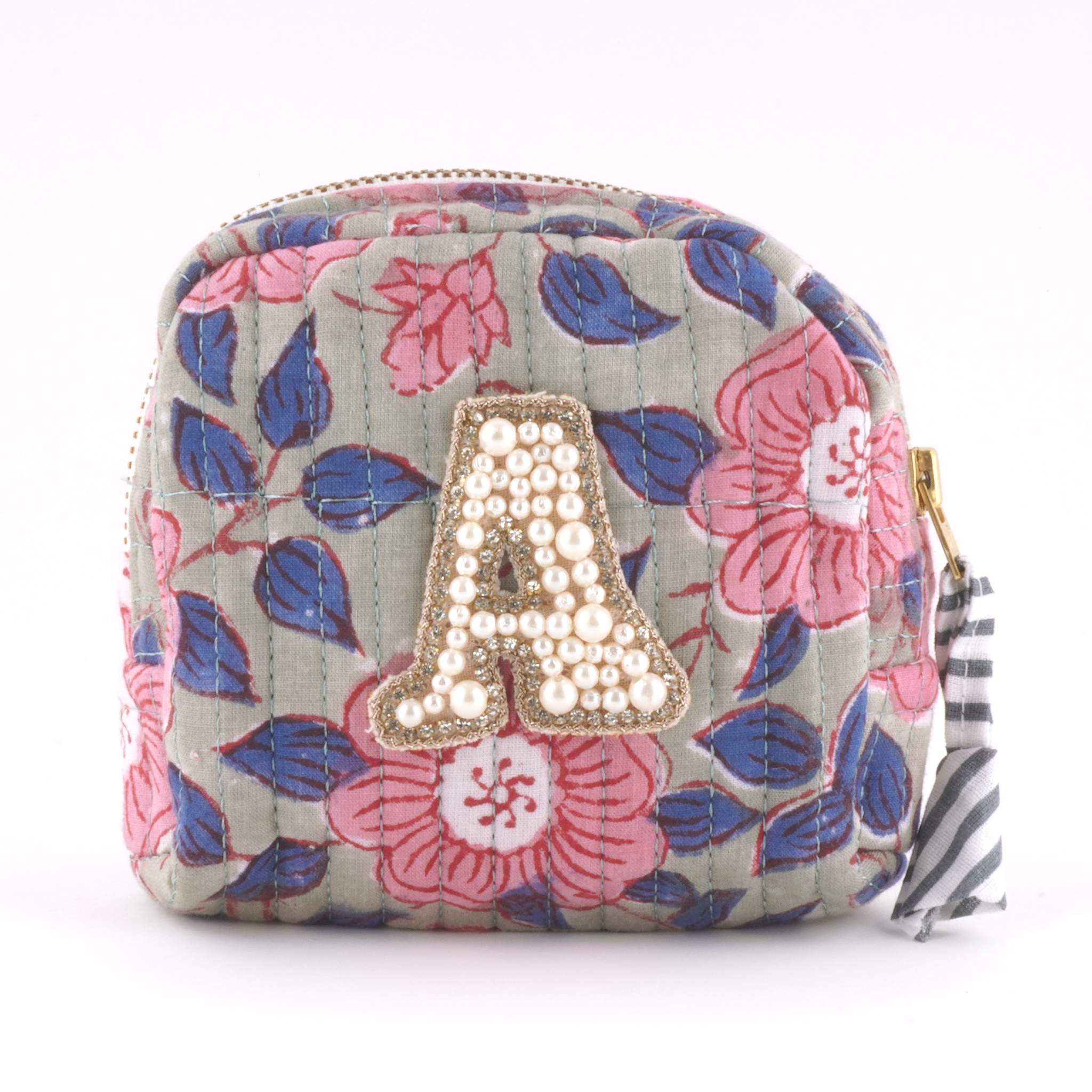 ブロックプリントポーチ｜A