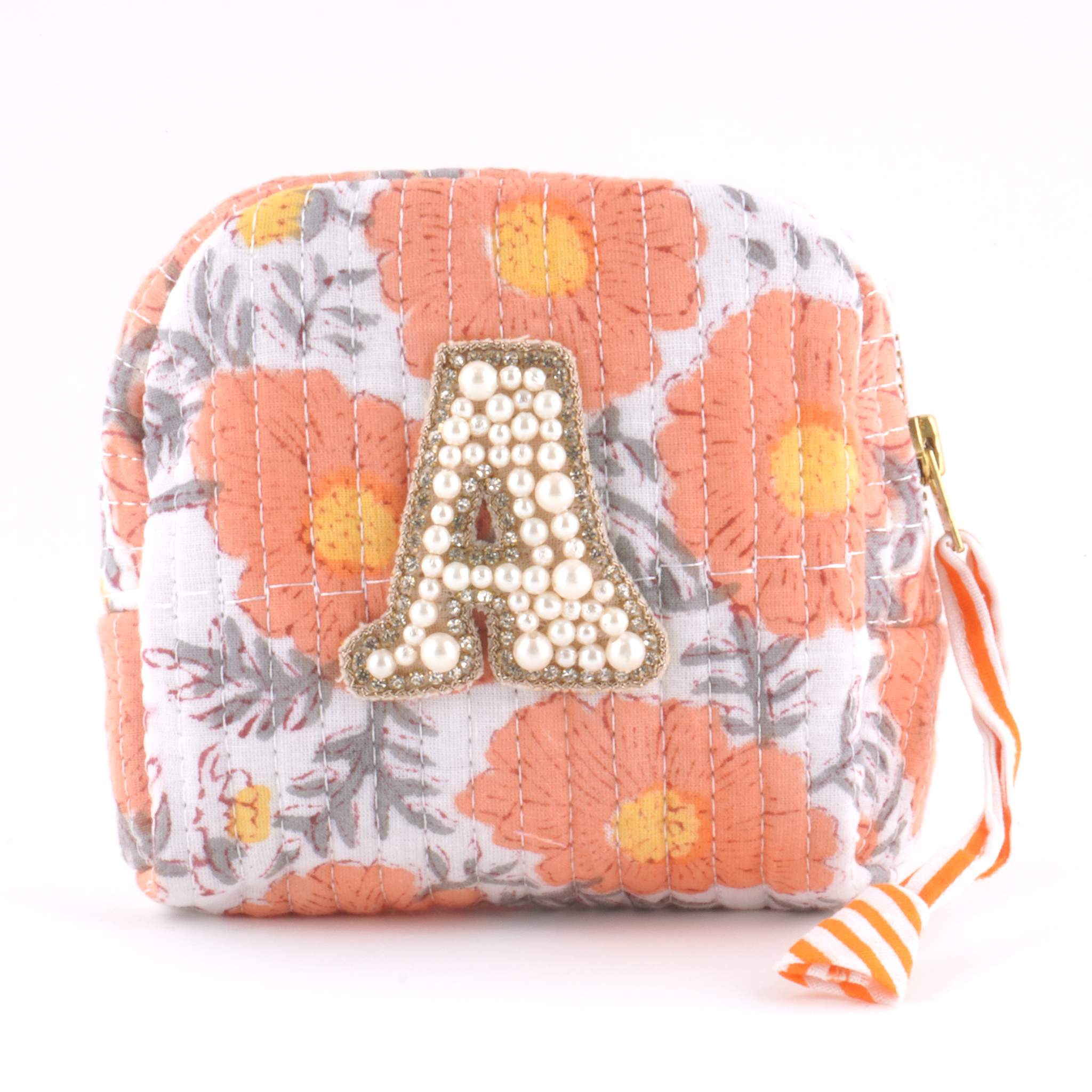 ブロックプリントポーチ｜A