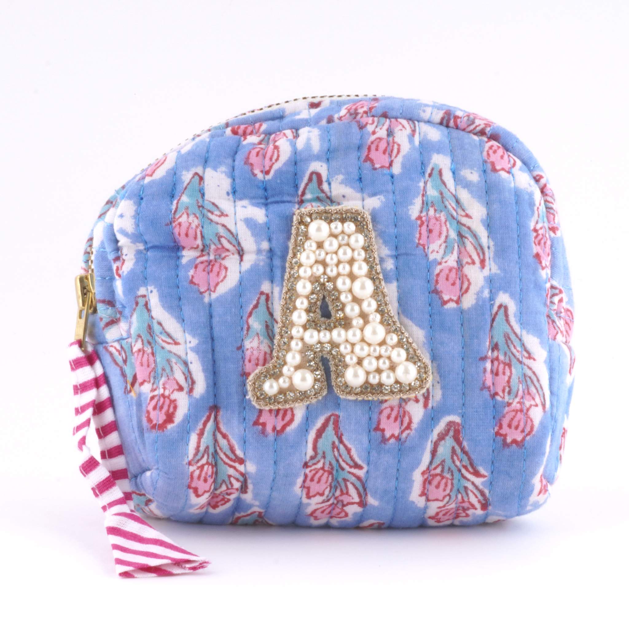 ブロックプリントポーチ｜A